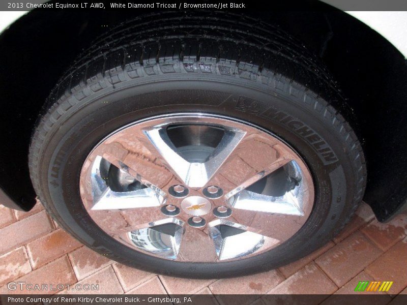 White Diamond Tricoat / Brownstone/Jet Black 2013 Chevrolet Equinox LT AWD
