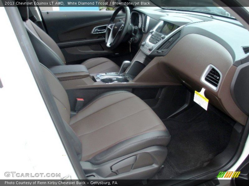White Diamond Tricoat / Brownstone/Jet Black 2013 Chevrolet Equinox LT AWD