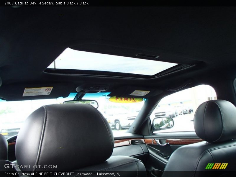 Sable Black / Black 2003 Cadillac DeVille Sedan