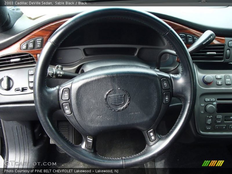 Sable Black / Black 2003 Cadillac DeVille Sedan