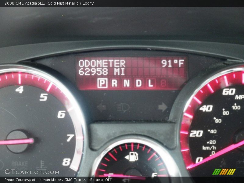 Gold Mist Metallic / Ebony 2008 GMC Acadia SLE