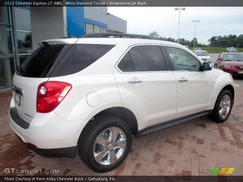 White Diamond Tricoat / Brownstone/Jet Black 2013 Chevrolet Equinox LT AWD