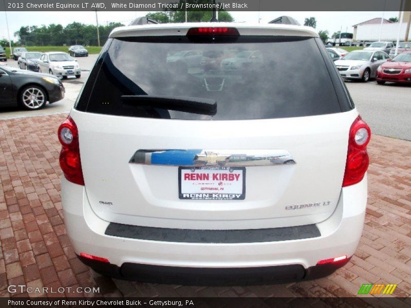 White Diamond Tricoat / Brownstone/Jet Black 2013 Chevrolet Equinox LT AWD