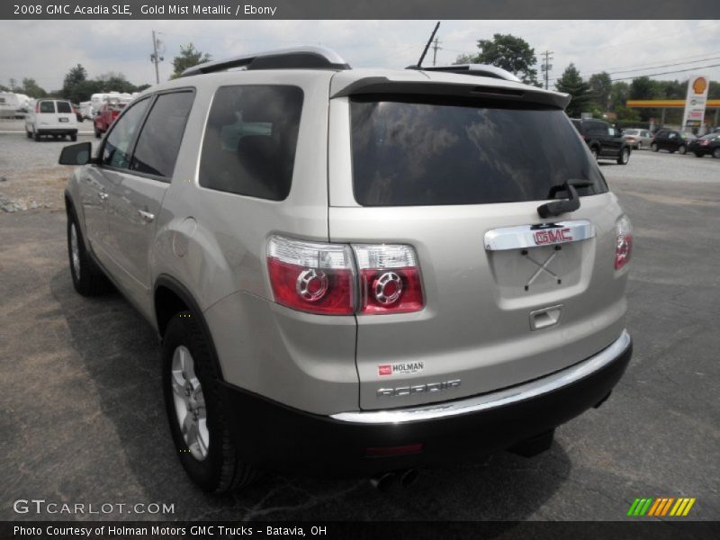 Gold Mist Metallic / Ebony 2008 GMC Acadia SLE