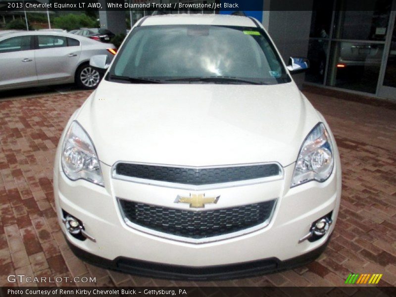 White Diamond Tricoat / Brownstone/Jet Black 2013 Chevrolet Equinox LT AWD