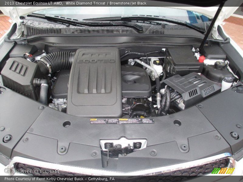 White Diamond Tricoat / Brownstone/Jet Black 2013 Chevrolet Equinox LT AWD