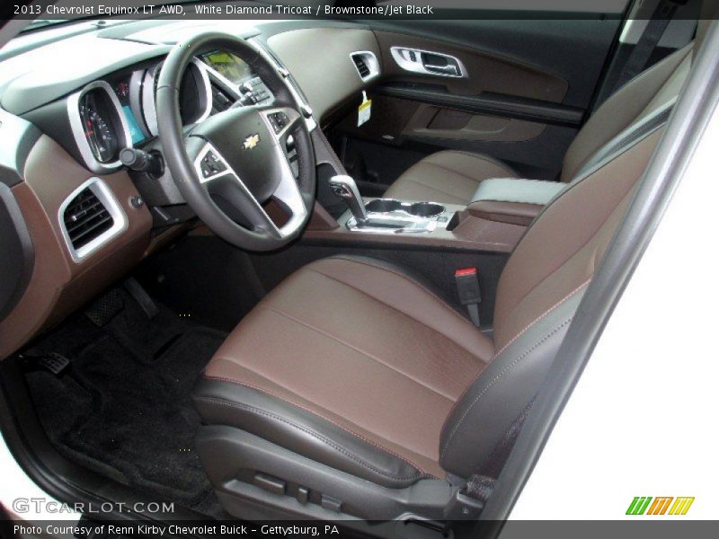 White Diamond Tricoat / Brownstone/Jet Black 2013 Chevrolet Equinox LT AWD