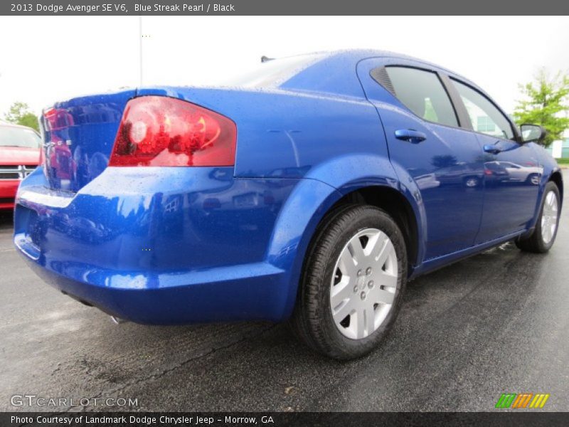 Blue Streak Pearl / Black 2013 Dodge Avenger SE V6
