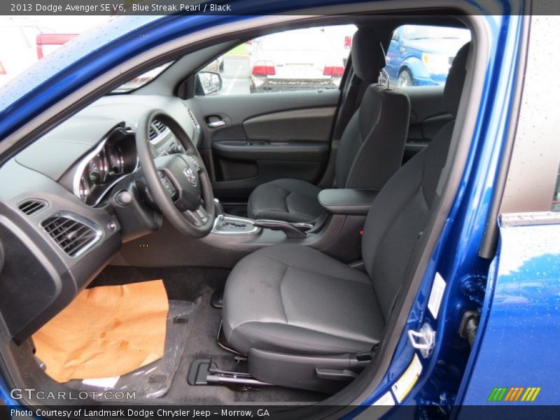 Blue Streak Pearl / Black 2013 Dodge Avenger SE V6