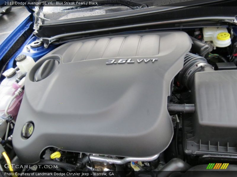 Blue Streak Pearl / Black 2013 Dodge Avenger SE V6