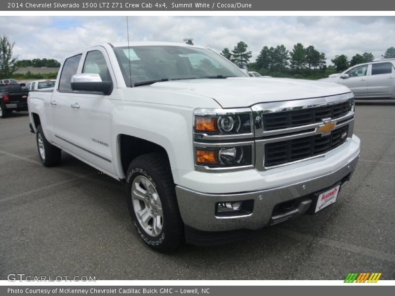 Summit White / Cocoa/Dune 2014 Chevrolet Silverado 1500 LTZ Z71 Crew Cab 4x4