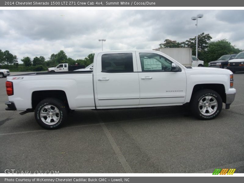 Summit White / Cocoa/Dune 2014 Chevrolet Silverado 1500 LTZ Z71 Crew Cab 4x4