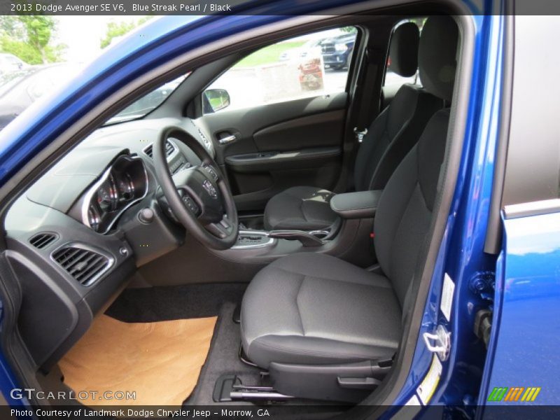 Blue Streak Pearl / Black 2013 Dodge Avenger SE V6