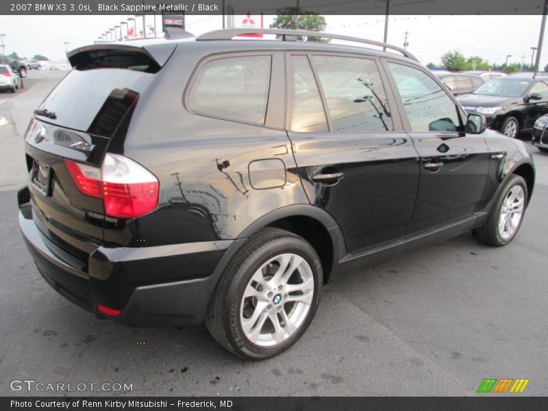 Black Sapphire Metallic / Black 2007 BMW X3 3.0si