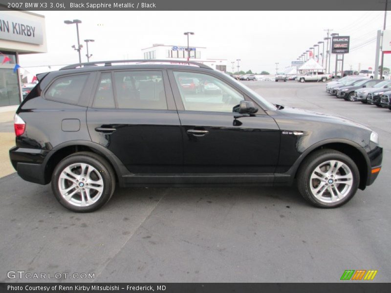 Black Sapphire Metallic / Black 2007 BMW X3 3.0si