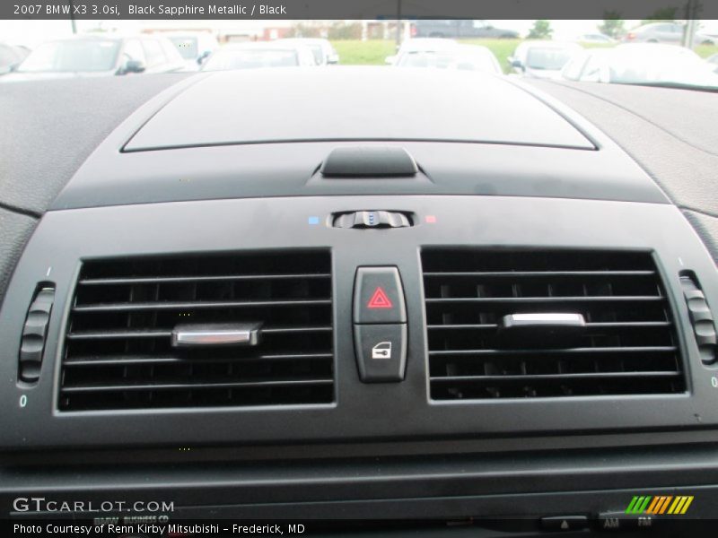 Black Sapphire Metallic / Black 2007 BMW X3 3.0si