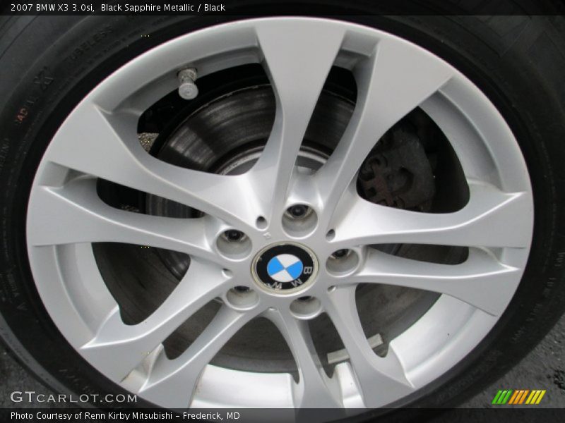 Black Sapphire Metallic / Black 2007 BMW X3 3.0si
