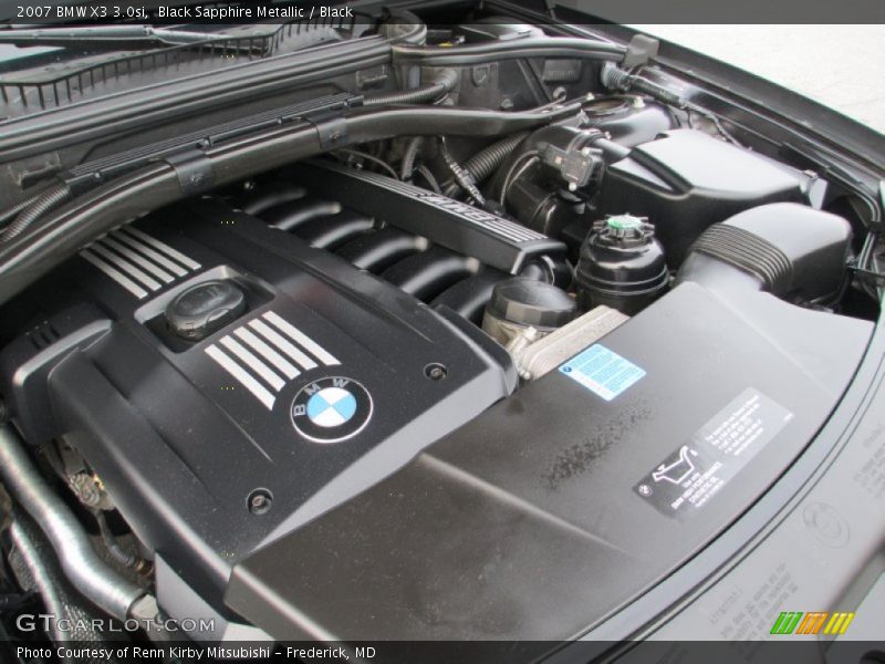 Black Sapphire Metallic / Black 2007 BMW X3 3.0si