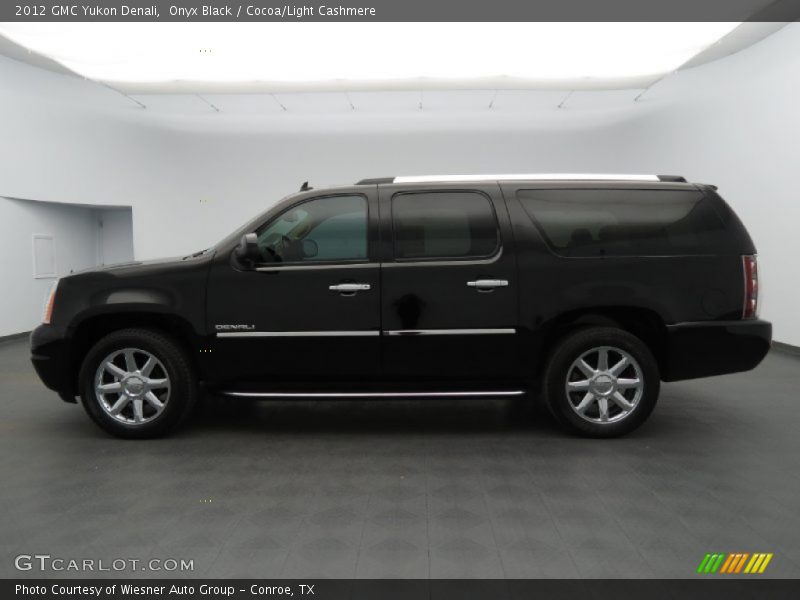 Onyx Black / Cocoa/Light Cashmere 2012 GMC Yukon Denali