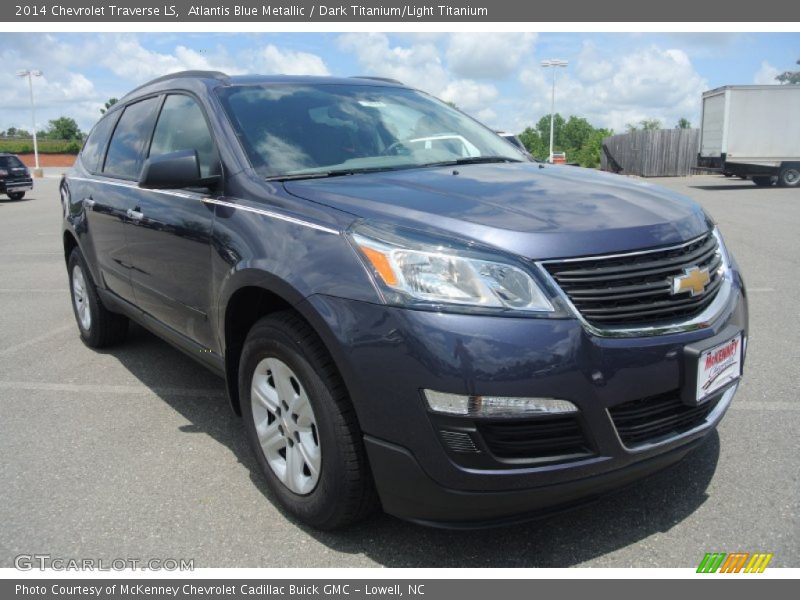 Atlantis Blue Metallic / Dark Titanium/Light Titanium 2014 Chevrolet Traverse LS