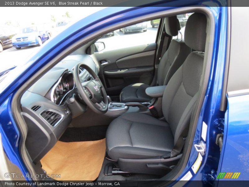 Blue Streak Pearl / Black 2013 Dodge Avenger SE V6