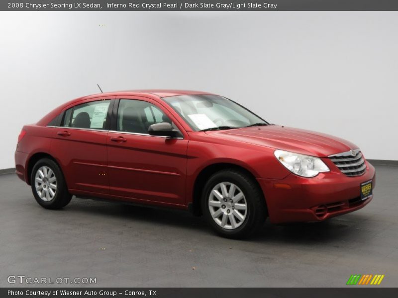 Inferno Red Crystal Pearl / Dark Slate Gray/Light Slate Gray 2008 Chrysler Sebring LX Sedan