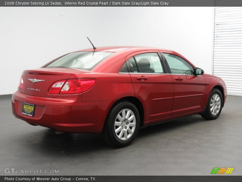 Inferno Red Crystal Pearl / Dark Slate Gray/Light Slate Gray 2008 Chrysler Sebring LX Sedan