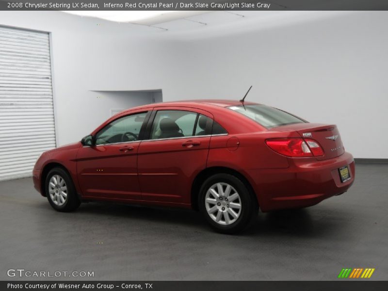 Inferno Red Crystal Pearl / Dark Slate Gray/Light Slate Gray 2008 Chrysler Sebring LX Sedan