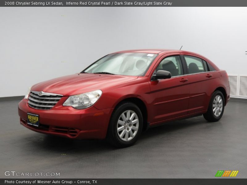 Inferno Red Crystal Pearl / Dark Slate Gray/Light Slate Gray 2008 Chrysler Sebring LX Sedan