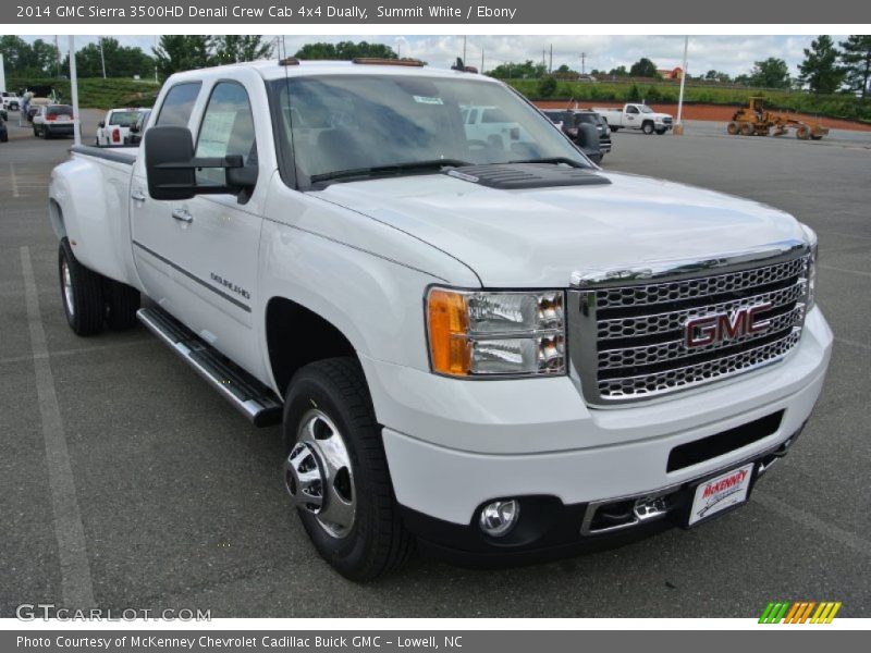 Summit White / Ebony 2014 GMC Sierra 3500HD Denali Crew Cab 4x4 Dually