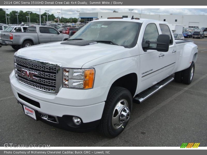 Summit White / Ebony 2014 GMC Sierra 3500HD Denali Crew Cab 4x4 Dually