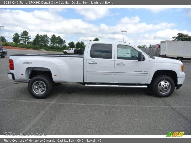  2014 Sierra 3500HD Denali Crew Cab 4x4 Dually Summit White