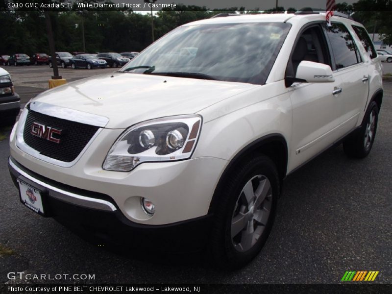 White Diamond Tricoat / Cashmere 2010 GMC Acadia SLT