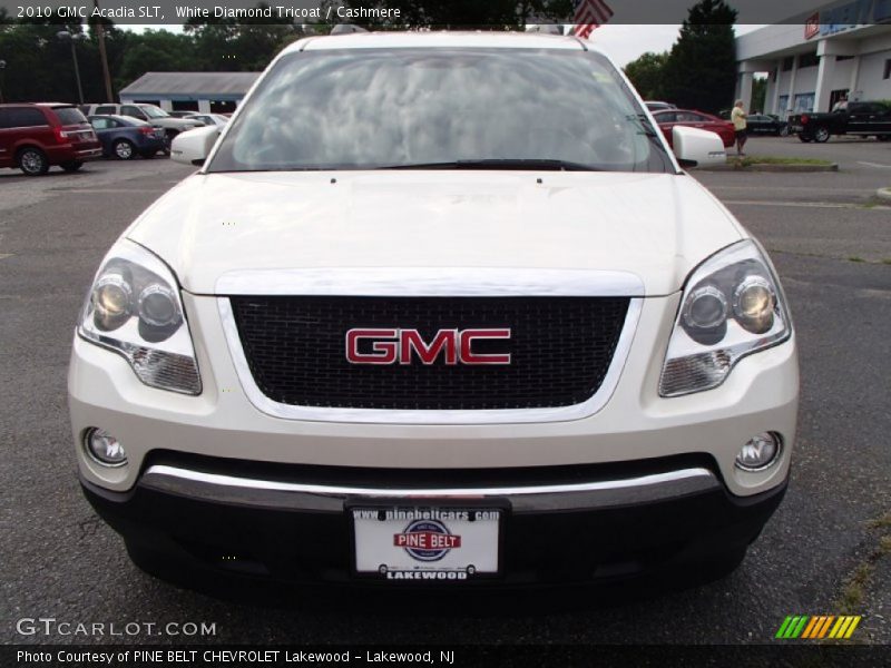 White Diamond Tricoat / Cashmere 2010 GMC Acadia SLT