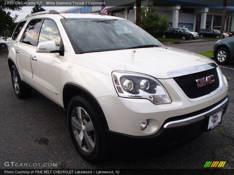 White Diamond Tricoat / Cashmere 2010 GMC Acadia SLT