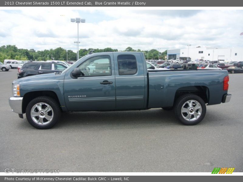 Blue Granite Metallic / Ebony 2013 Chevrolet Silverado 1500 LT Extended Cab