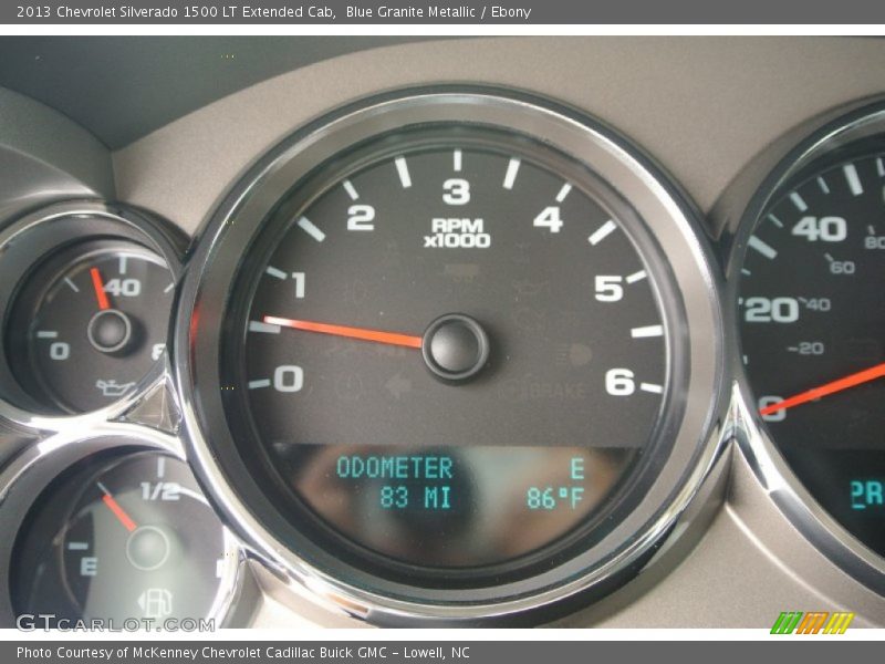 Blue Granite Metallic / Ebony 2013 Chevrolet Silverado 1500 LT Extended Cab