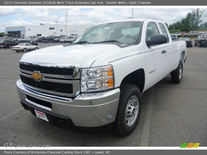 Summit White / Dark Titanium 2013 Chevrolet Silverado 2500HD Work Truck Extended Cab 4x4