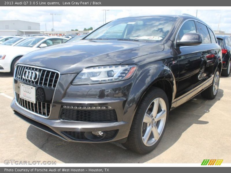 Lava Gray Pearl / Black 2013 Audi Q7 3.0 S Line quattro