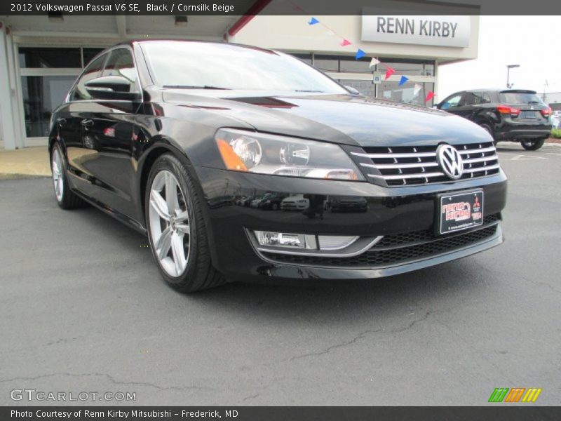 Black / Cornsilk Beige 2012 Volkswagen Passat V6 SE