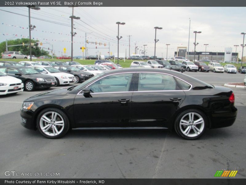 Black / Cornsilk Beige 2012 Volkswagen Passat V6 SE