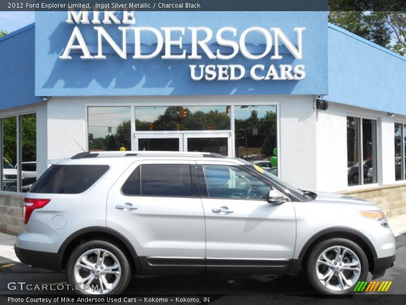 Ingot Silver Metallic / Charcoal Black 2012 Ford Explorer Limited
