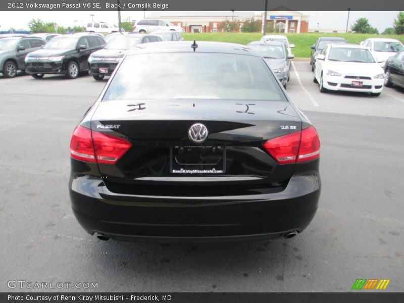 Black / Cornsilk Beige 2012 Volkswagen Passat V6 SE