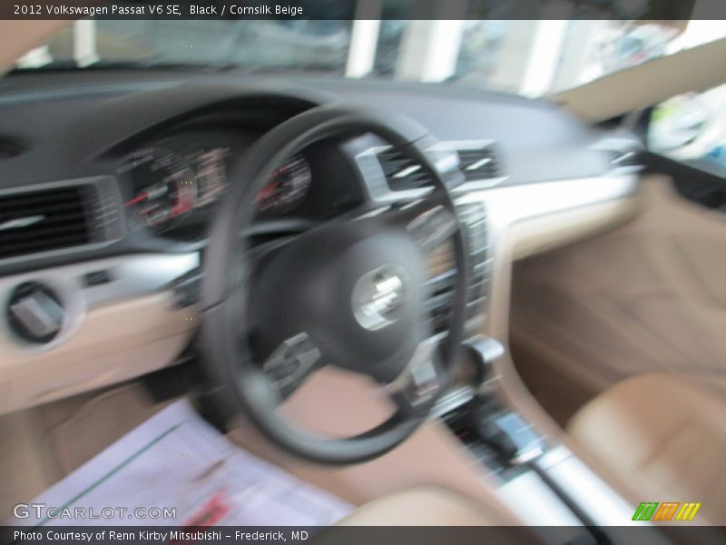 Black / Cornsilk Beige 2012 Volkswagen Passat V6 SE