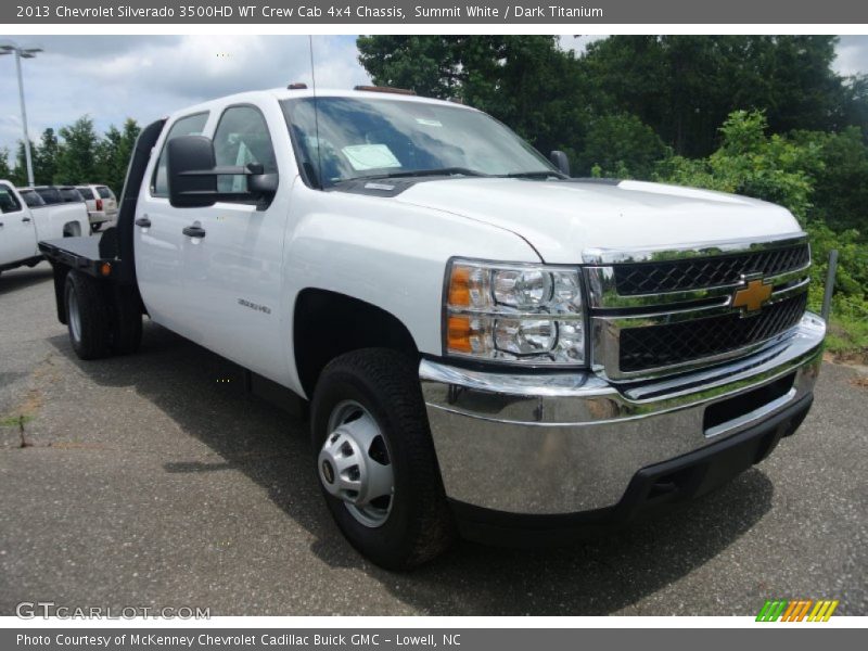 Summit White / Dark Titanium 2013 Chevrolet Silverado 3500HD WT Crew Cab 4x4 Chassis