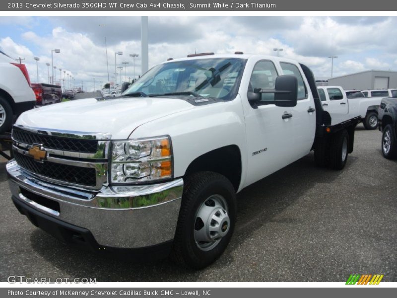 Summit White / Dark Titanium 2013 Chevrolet Silverado 3500HD WT Crew Cab 4x4 Chassis