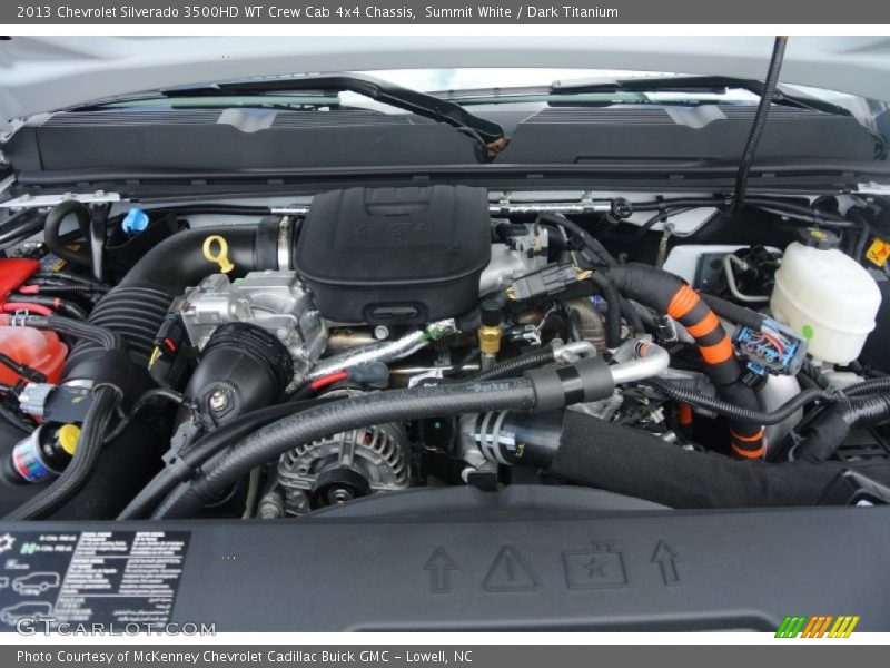 Summit White / Dark Titanium 2013 Chevrolet Silverado 3500HD WT Crew Cab 4x4 Chassis