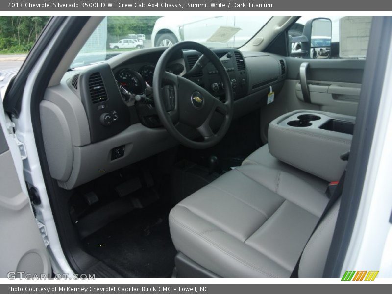 Summit White / Dark Titanium 2013 Chevrolet Silverado 3500HD WT Crew Cab 4x4 Chassis