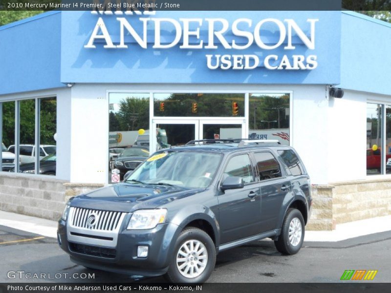 Steel Blue Metallic / Stone 2010 Mercury Mariner I4 Premier