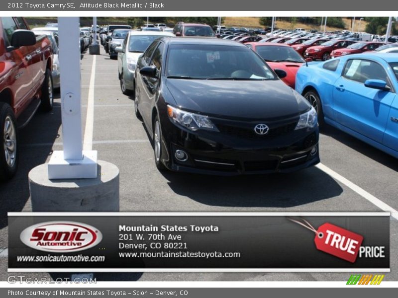 Attitude Black Metallic / Black 2012 Toyota Camry SE